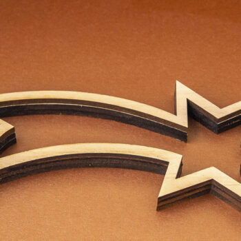 Intra απο ξύλο plywood 3mm-4mm πάχος - Χριστουγεννιάτικη διακόσμηση Comet για  Δίασταση 20x20 cm INTRAFABR-84049835 - Image 3