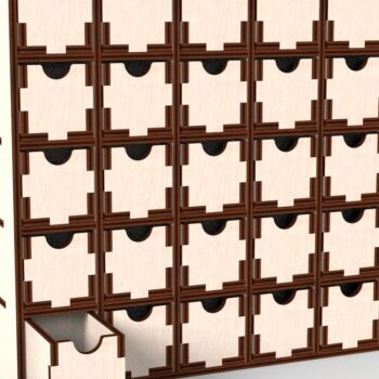 Intra απο ξύλο plywood 3mm-4mm πάχος - Συμπαγής οργάνωση γραφείου 30 συρταριών  Cut Δίασταση 30x20 cm INTRAFABR-111162942 - Image 1