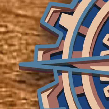 Intra απο ξύλο plywood 3mm-4mm πάχος - Compass Mandala Multilayer /3D Δίασταση 30x30 cm INTRAFABR-83667987 - Image 2