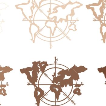 Intra απο ξύλο plywood 3mm-4mm πάχος - COMPASS MAP Έργο κοπής ξύλου με λέιζερ Δίασταση 32x27 cm INTRAFABR-35008386 - Image 7