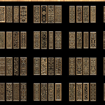 Intra απο ξύλο plywood 3mm-4mm πάχος - Σύνθετα μοτίβα κοπής με λέιζερ Δίασταση 3200x7200 cm INTRAFABR-118188051 - Image 1