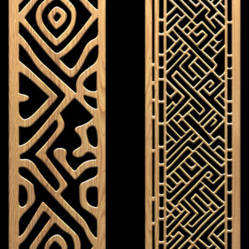 Intra απο ξύλο plywood 3mm-4mm πάχος - Σύνθετα μοτίβα κοπής με λέιζερ Δίασταση 3200x7200 cm INTRAFABR-118188051 - Image 2