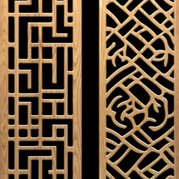 Intra απο ξύλο plywood 3mm-4mm πάχος - Σύνθετα μοτίβα κοπής με λέιζερ Δίασταση 3200x7200 cm INTRAFABR-118188051 - Image 4