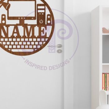 Intra απο ξύλο plywood 3mm-4mm πάχος - Ονομασία υπολογιστή Wall Art Sign,   Δίασταση 40x50 cm INTRAFABR-112713445 - Image 3