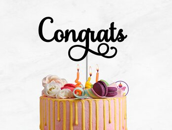 Intra απο ξύλο plywood 3mm-4mm πάχος - Συγχαρητήρια Cake Topper Δίασταση 20x20 cm INTRAFABR-75198790 - Image 1