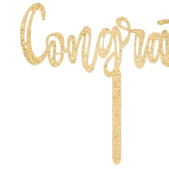 Intra απο ξύλο plywood 3mm-4mm πάχος - Συγχαρητήρια Cake Topper Δίασταση 20x20 cm INTRAFABR-9777921 - Image 1