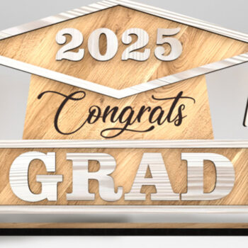 Intra απο ξύλο plywood 3mm-4mm πάχος - Συγχαρητήρια Grad 2025 Stand Δίασταση 6x3 cm INTRAFABR-121358685 - Image 3