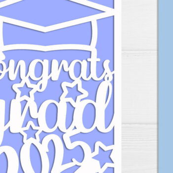 Intra απο ξύλο plywood 3mm-4mm πάχος - Συγχαρητήρια Grad , Layered Card Δίασταση 20x20 cm INTRAFABR-122152270 - Image 1