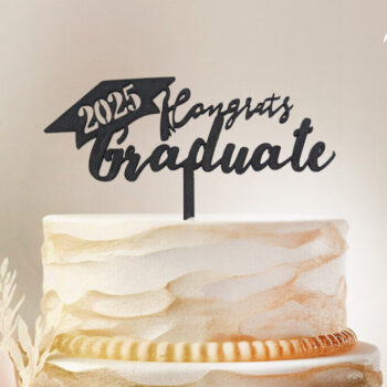 Intra απο ξύλο plywood 3mm-4mm πάχος - Συγχαρητήρια Graduate Cake Topper  Δίασταση 30x20 cm INTRAFABR-118761141 - Image 2