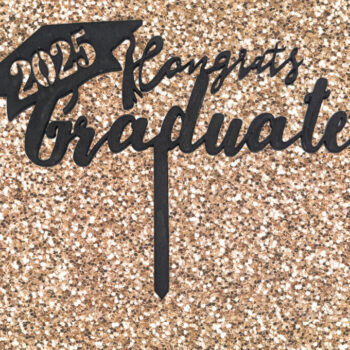 Intra απο ξύλο plywood 3mm-4mm πάχος - Συγχαρητήρια Graduate Cake Topper  Δίασταση 30x20 cm INTRAFABR-118761141 - Image 3