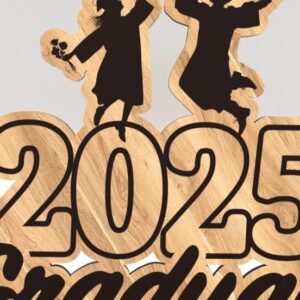 Intra απο ξύλο plywood 3mm-4mm πάχος - Συγχαρητήρια Graduate Tabletop 2025 Δίασταση 7x8 cm INTRAFABR-122019142