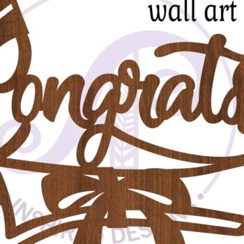 Intra απο ξύλο plywood 3mm-4mm πάχος - Συγχαρητήρια Σήμα αποφοίτησης  Laser Cut Δίασταση 30x20 cm INTRAFABR-88713671 - Image 3