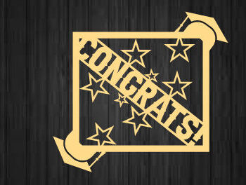 Intra απο ξύλο plywood 3mm-4mm πάχος - Συγχαρητήρια!  κοπής με λέιζερ μεταλλικού τοίχου Δίασταση 40x50 cm INTRAFABR-87200237 - Image 2