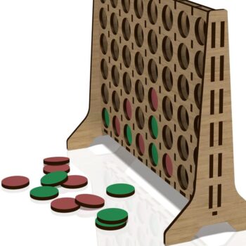 Intra απο ξύλο plywood 3mm-4mm πάχος - Σύνδεση υ Four, Game, , Laser Cut Δίασταση 23x17 cm INTRAFABR-42041370 - Image 2