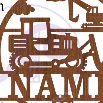 Intra απο ξύλο plywood 3mm-4mm πάχος - Πινακίδα ονόματος κατασκευαστικής μπουλντόζας Δίασταση 30x20 cm INTRAFABR-101383936 - Image 4