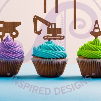 Intra απο ξύλο plywood 3mm-4mm πάχος - Κατασκευές Cupcake Toppers, 8 Σχέδια Δίασταση 30x20 cm INTRAFABR-88174383 - Image 1