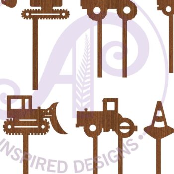 Intra απο ξύλο plywood 3mm-4mm πάχος - Κατασκευές Cupcake Toppers, 8 Σχέδια Δίασταση 30x20 cm INTRAFABR-88174383 - Image 3