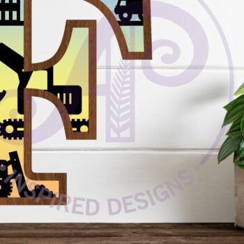 Intra απο ξύλο plywood 3mm-4mm πάχος - Κατασκευή Large F Wall Letter 3 Layer Δίασταση 30x20 cm INTRAFABR-115467466 - Image 1