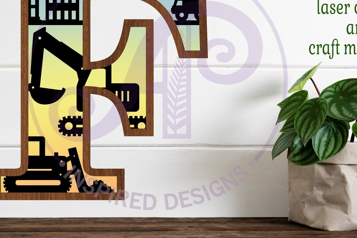 Intra απο ξύλο plywood 3mm-4mm πάχος - Κατασκευή Large F Wall Letter 3 Layer Δίασταση 30x20 cm INTRAFABR-115467466