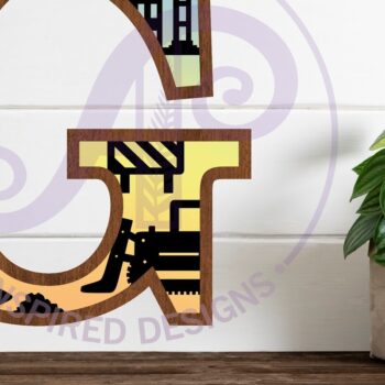 Intra απο ξύλο plywood 3mm-4mm πάχος - Κατασκευή Large G Wall Letter 3 Layer Δίασταση 30x20 cm INTRAFABR-115467447 - Image 1