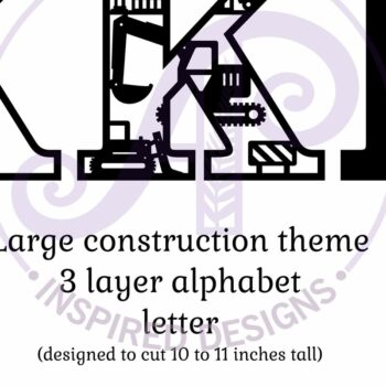 Intra απο ξύλο plywood 3mm-4mm πάχος - Κατασκευή Large K Wall Letter 3 Layer Δίασταση 30x20 cm INTRAFABR-115467334 - Image 2