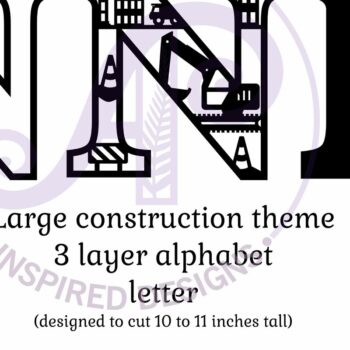 Intra απο ξύλο plywood 3mm-4mm πάχος - Κατασκευή Large N Wall Letter 3 Layer Δίασταση 30x20 cm INTRAFABR-115467255 - Image 2