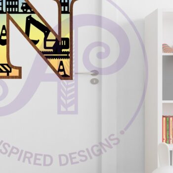 Intra απο ξύλο plywood 3mm-4mm πάχος - Κατασκευή Large N Wall Letter 3 Layer Δίασταση 30x20 cm INTRAFABR-115467255 - Image 3