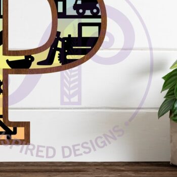 Intra απο ξύλο plywood 3mm-4mm πάχος - Κατασκευή Large P Wall Letter 3 Layer Δίασταση 30x20 cm INTRAFABR-115467196 - Image 1