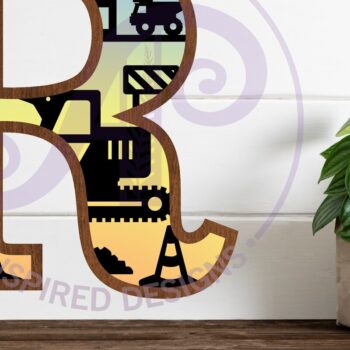 Intra απο ξύλο plywood 3mm-4mm πάχος - Κατασκευή Large R Wall Letter 3 Layer Δίασταση 30x20 cm INTRAFABR-115467140 - Image 1