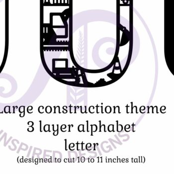 Intra απο ξύλο plywood 3mm-4mm πάχος - Κατασκευή Large U Wall Letter 3 Layer Δίασταση 30x20 cm INTRAFABR-115467059 - Image 2