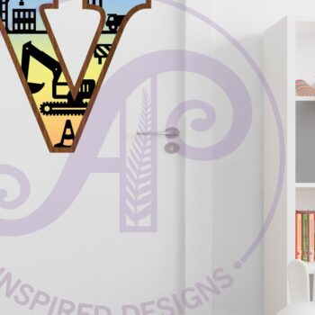 Intra απο ξύλο plywood 3mm-4mm πάχος - Κατασκευή Large V Wall Letter 3 Layer Δίασταση 30x20 cm INTRAFABR-115466977 - Image 3