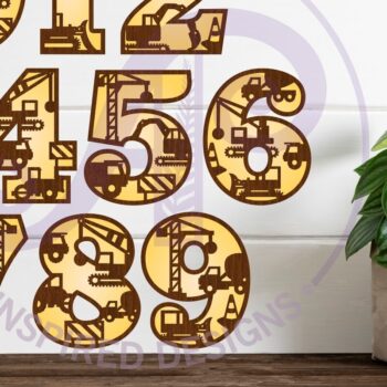 Intra απο ξύλο plywood 3mm-4mm πάχος - Σημάδι τοίχου δύο επιπέδων αριθμών κατασκευής Δίασταση 30x20 cm INTRAFABR-115098848 - Image 1