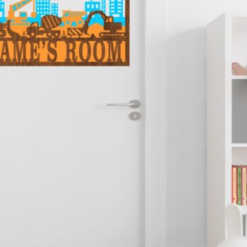 Intra απο ξύλο plywood 3mm-4mm πάχος - Πινακίδα ονόματος σκηνής κατασκευής  3 επιπέδων Δίασταση 30x20 cm INTRAFABR-72302545 - Image 2