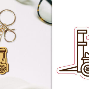 Intra απο ξύλο plywood 3mm-4mm πάχος - Μπρελόκ οχημάτων κατασκευής Lasercut Δίασταση 4x4 cm INTRAFABR-98123222