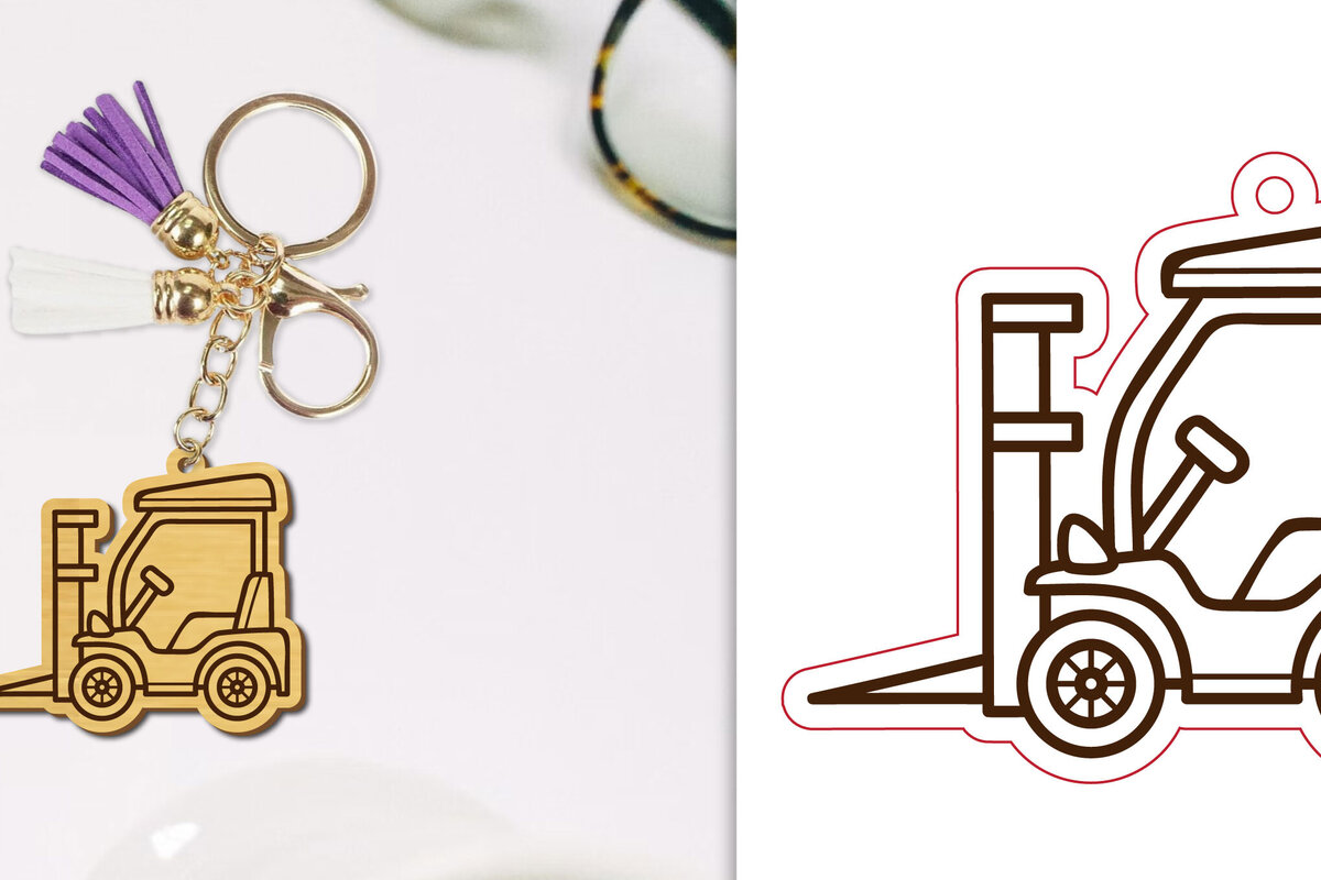 Intra απο ξύλο plywood 3mm-4mm πάχος - Μπρελόκ οχημάτων κατασκευής Lasercut Δίασταση 4x4 cm INTRAFABR-98123222