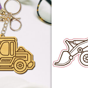 Intra απο ξύλο plywood 3mm-4mm πάχος - Μπρελόκ οχημάτων κατασκευής Lasercut Δίασταση 4x4 cm INTRAFABR-98122927