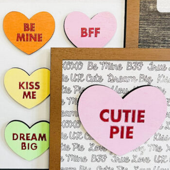 Intra απο ξύλο plywood 3mm-4mm πάχος -  λέιζερ Conversation Heart Sign Duo Δίασταση 30x8 cm INTRAFABR-65429335 - Image 3