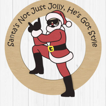 Intra απο ξύλο plywood 3mm-4mm πάχος - Δροσερό χριστουγεννιάτικο στολίδι του Άγιου Βασίλη με λέιζερ Δίασταση 6x6 cm INTRAFABR-108160924 - Image 1