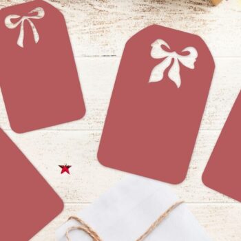 Intra απο ξύλο plywood 3mm-4mm πάχος - Κοκέτα Φιόγκος Ετικέτες δώρου Laser Cutting Δίασταση 15x15 cm INTRAFABR-109295720 - Image 4