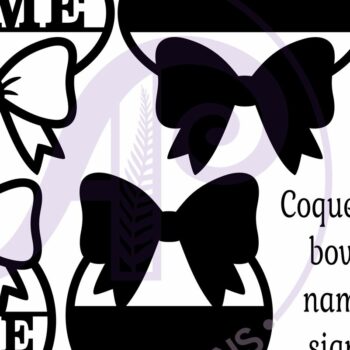 Intra απο ξύλο plywood 3mm-4mm πάχος - Κοκέτα Όνομα Φιόγκος Τοίχο σημάδι Δίασταση 30x20 cm INTRAFABR-120130518 - Image 6