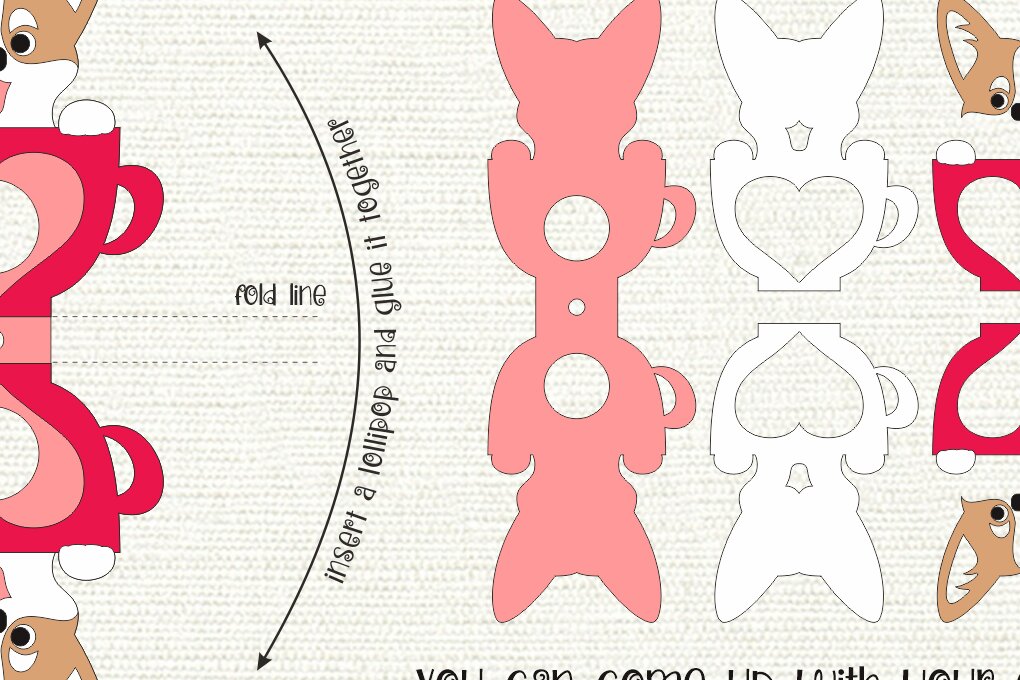 Intra απο ξύλο plywood 3mm-4mm πάχος - Σκύλος Corgi | Βαλεντίνος για γλειφιτζούρι Δίασταση 20x20 cm INTRAFABR-88579755