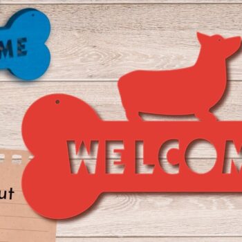 Intra απο ξύλο plywood 3mm-4mm πάχος - Σήμα καλωσορίσματος Corgi Dog, Δώρο ιδιοκτήτη σκύλου Δίασταση 30x20 cm INTRAFABR-80649790 - Image 1