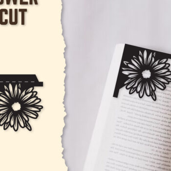 Intra απο ξύλο plywood 3mm-4mm πάχος - Γωνιακό σελιδοδείκτη Floral Papercut Δίασταση 20x20 cm INTRAFABR-122938139 - Image 1