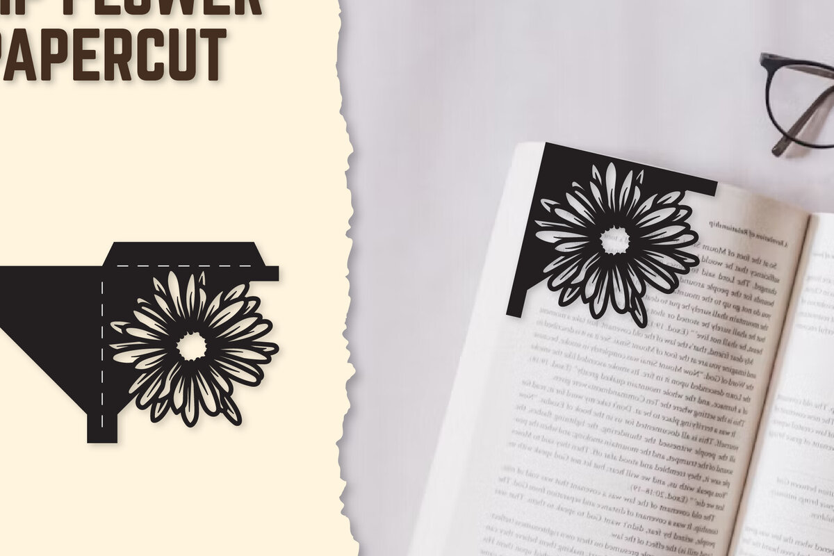 Intra απο ξύλο plywood 3mm-4mm πάχος - Γωνιακό σελιδοδείκτη Floral Papercut Δίασταση 20x20 cm INTRAFABR-122938139