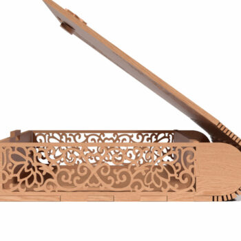 Intra απο ξύλο plywood 3mm-4mm πάχος - Γωνιακό μοτίβο κοπής με λέιζερ Ξύλινο κουτί  Δίασταση 30x30 cm INTRAFABR-118221894 - Image 3