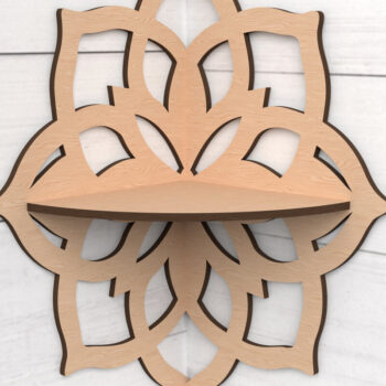 Intra απο ξύλο plywood 3mm-4mm πάχος - Γωνιακό ράφι κομμένο με λέιζερ Δίασταση 6x6 cm INTRAFABR-118731793 - Image 6