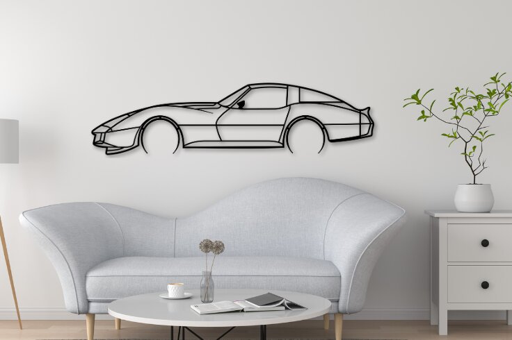 Intra απο ξύλο plywood 3mm-4mm πάχος - Corvette C3 Car Dxf ,  Car Laser Δίασταση 20x20 cm INTRAFABR-111176266