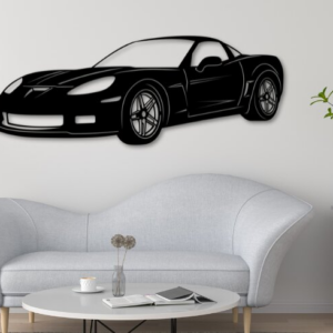 Intra απο ξύλο plywood 3mm-4mm πάχος - Ψηφιακό διανυσματικό σχέδιο αυτοκινήτου Corvette C6 Δίασταση 20x20 cm INTRAFABR-111251425