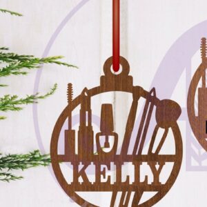 Intra απο ξύλο plywood 3mm-4mm πάχος - Καλλυντικά Make Up Χριστουγεννιάτικο Στολίδι  Δίασταση 6x6 cm INTRAFABR-107783443