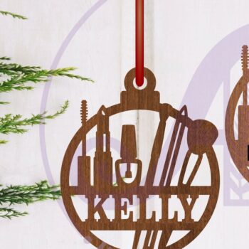 Intra απο ξύλο plywood 3mm-4mm πάχος - Καλλυντικά Make Up Χριστουγεννιάτικο Στολίδι Δίασταση 6x6 cm INTRAFABR-107783443 - Image 1